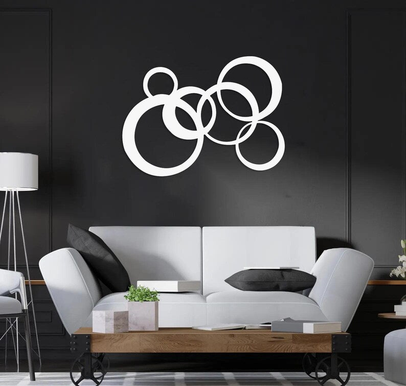 Modern Housewarming Circular Wooden Wall Art
