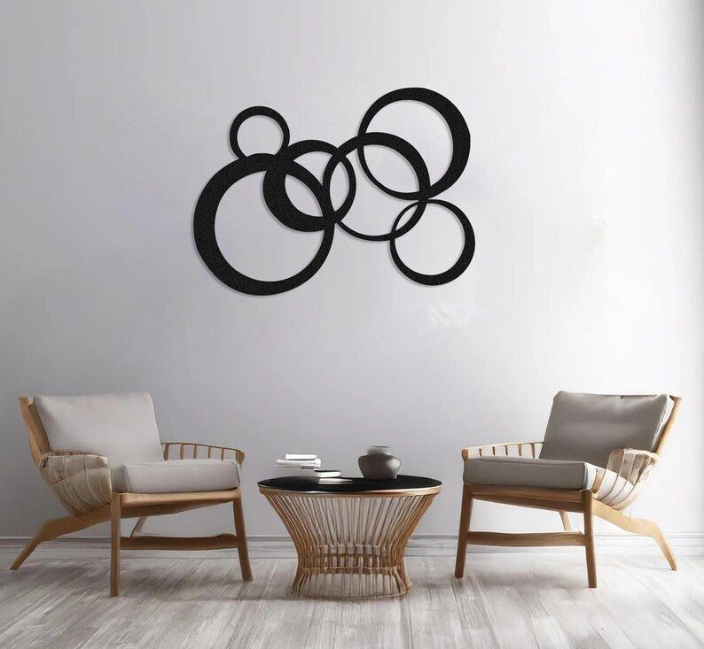Modern Housewarming Circular Wooden Wall Art