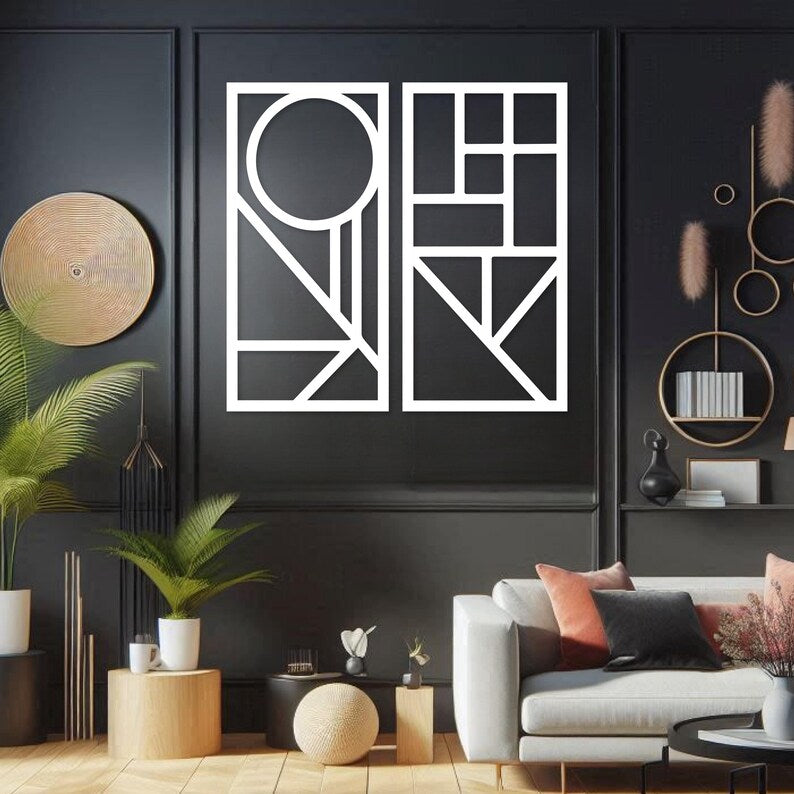 Classic Geometric Cut Contemporary Wooden Decor