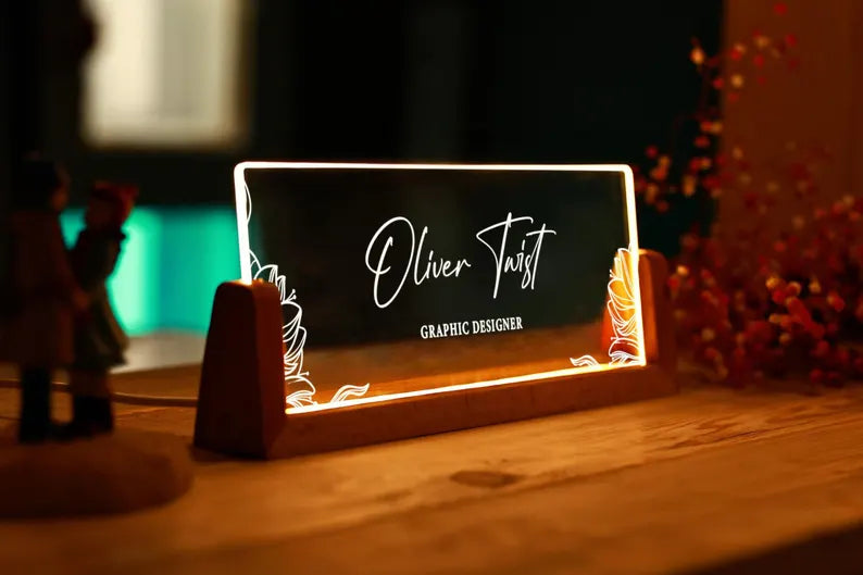 LED Plate - Personalized Office Decor