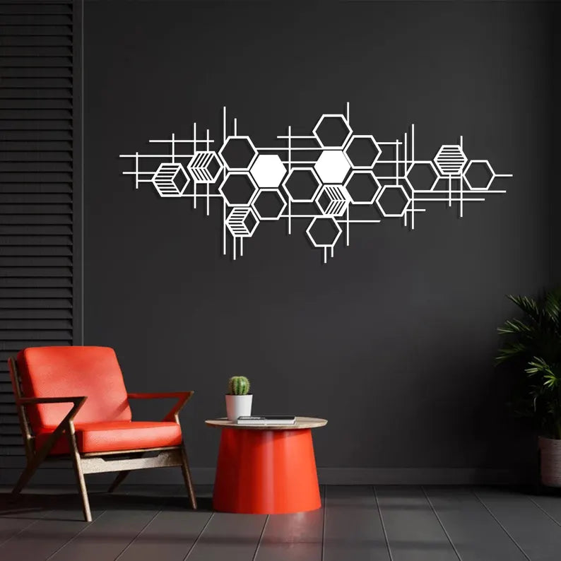 Hexagon Wooden Wall Hanging Decor