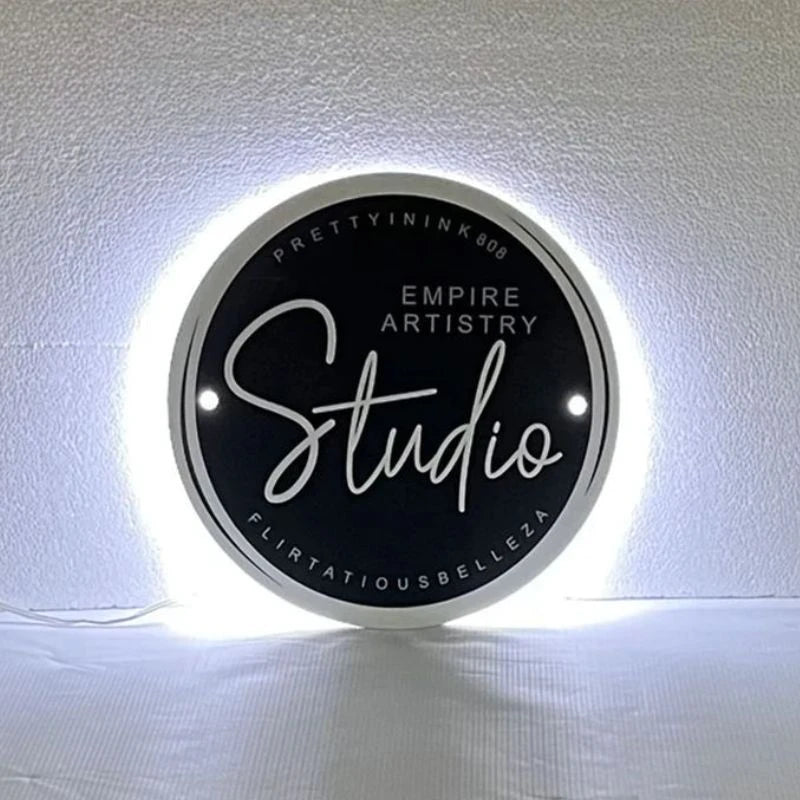 Illuminated Beauty Salon Sign Acrylic Clear Board