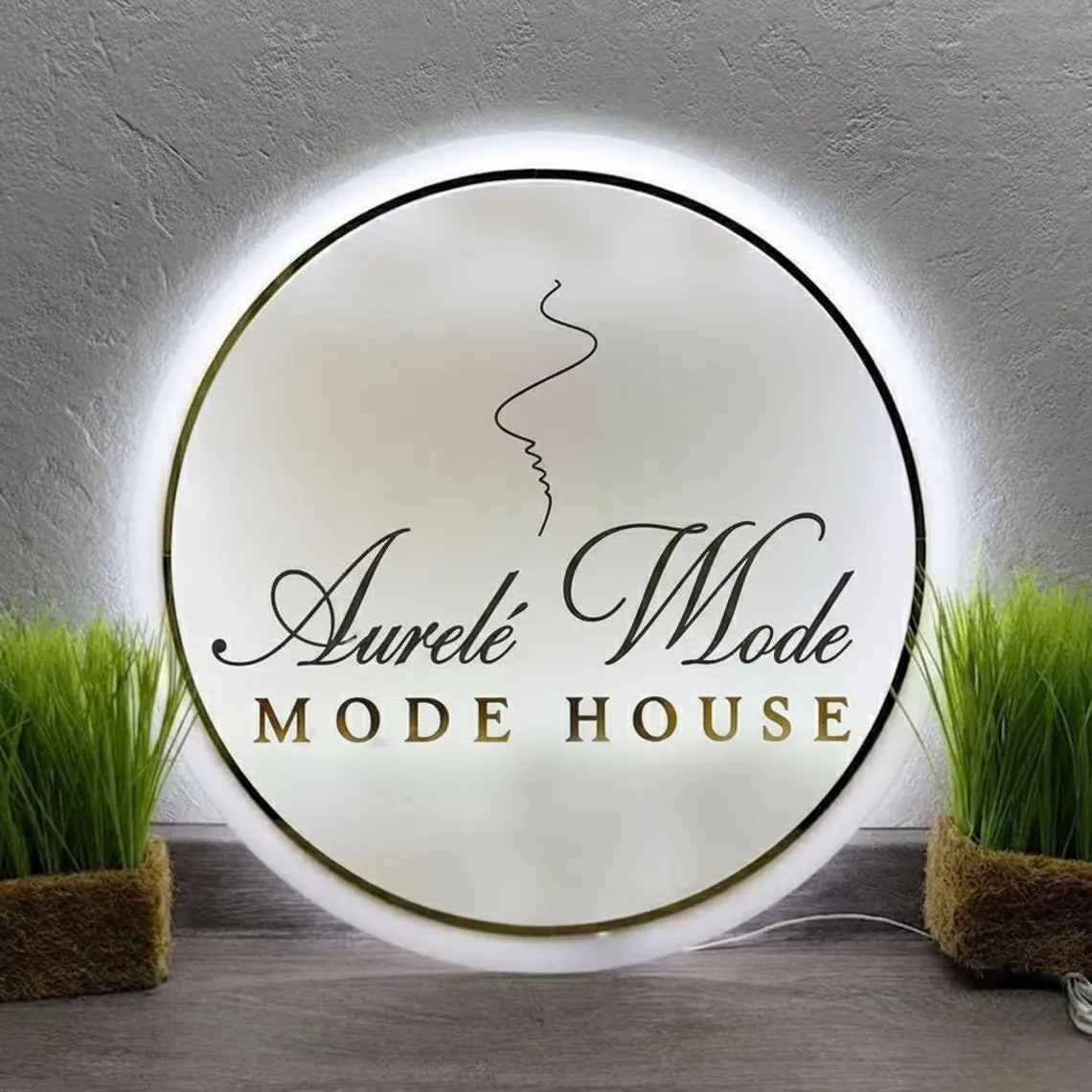 Illuminated Business Logo Sign Acrylic Logo Sign