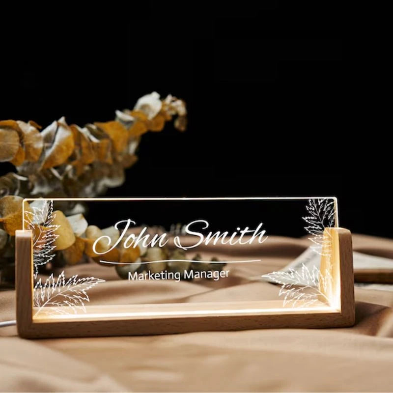 Illuminated Desk Name Plate