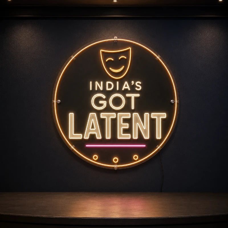 India's Got Talent Comedy Event Neon Sign