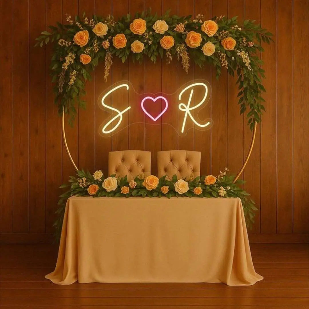 Initials Wedding Neon Sign