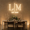 Initials Wedding Sign Couple Initials With Est Year