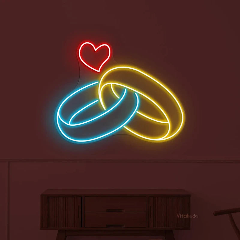 Interlocking Rings Neon Sign