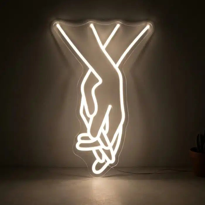 Intertwined Hands LED Neon Sign