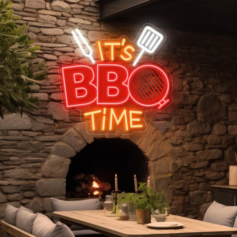 It's BBQ Time LED Light Up Sign