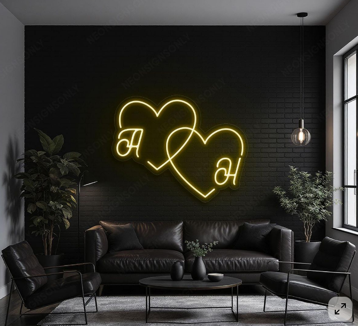 Custom Name Heart Shaped LED Neon Sign