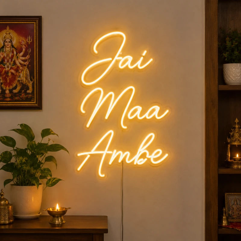 Jai Maa Ambe LED Neon Sign