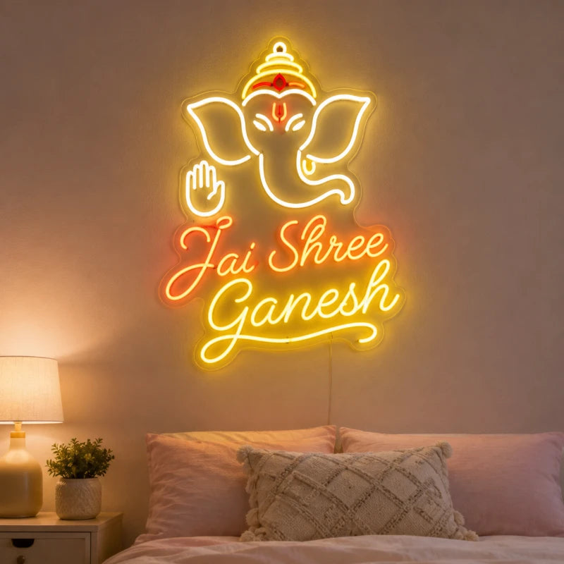 Jai Shree Ganesh Custom Neon Sign
