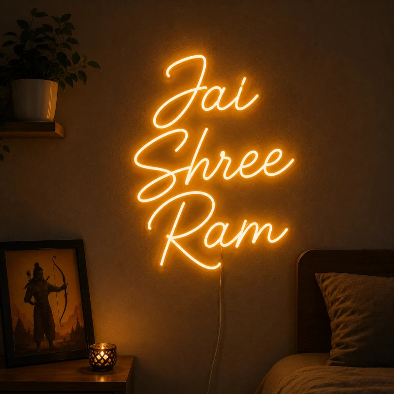 Jai Shree Ram LED Neon Decor