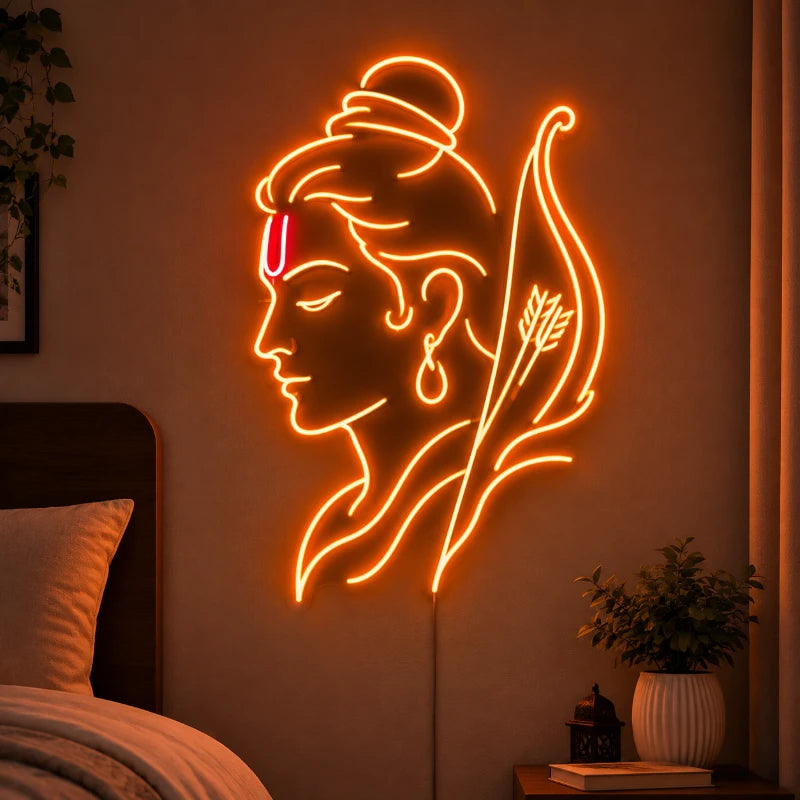 Jai Shree Ram With Arrow Neon Sign