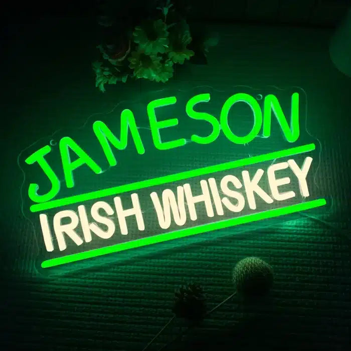 Jameson Irish Whiskey Logo Neon Sign LED Light