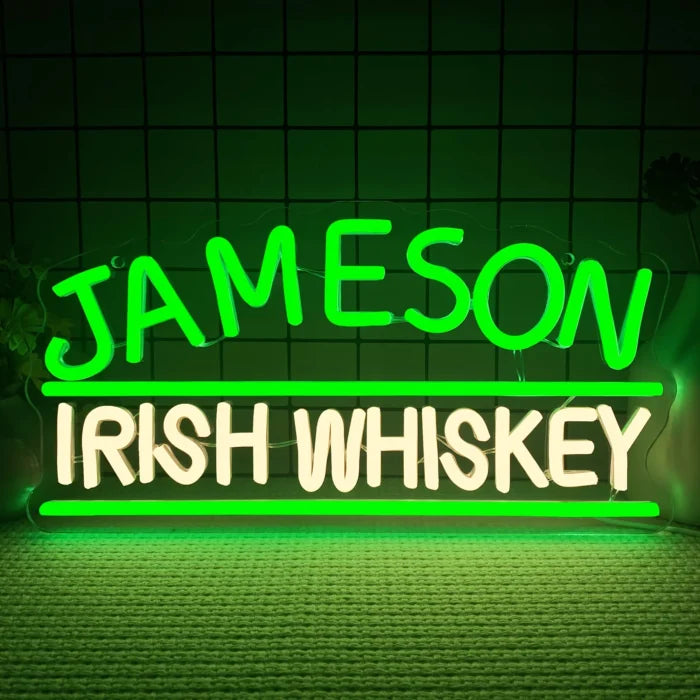 Jameson Irish Whiskey Logo Neon Sign LED Light