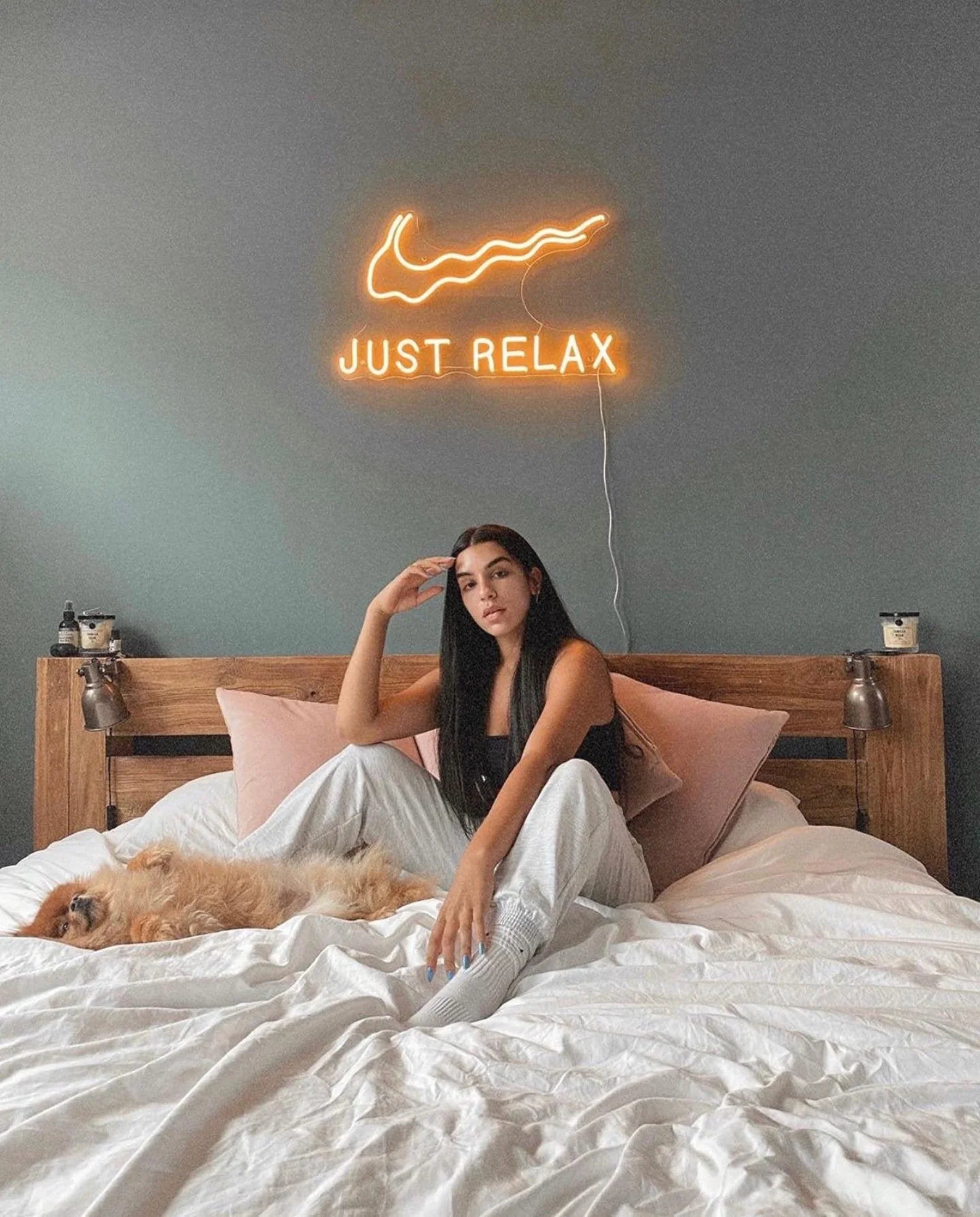 Just Relax Neon Sign For Wall Decor
