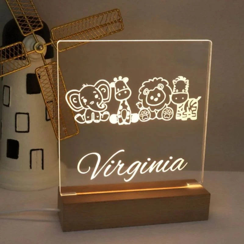 Kids LED Night Lamp Personalized Night Light