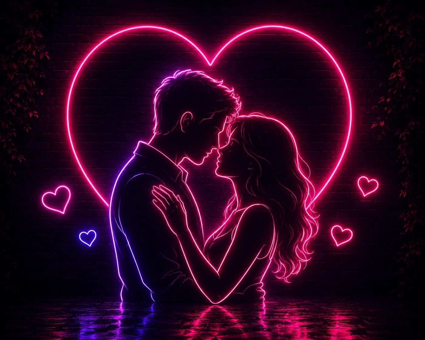 Love Glows Bright with a Couple Neon Board