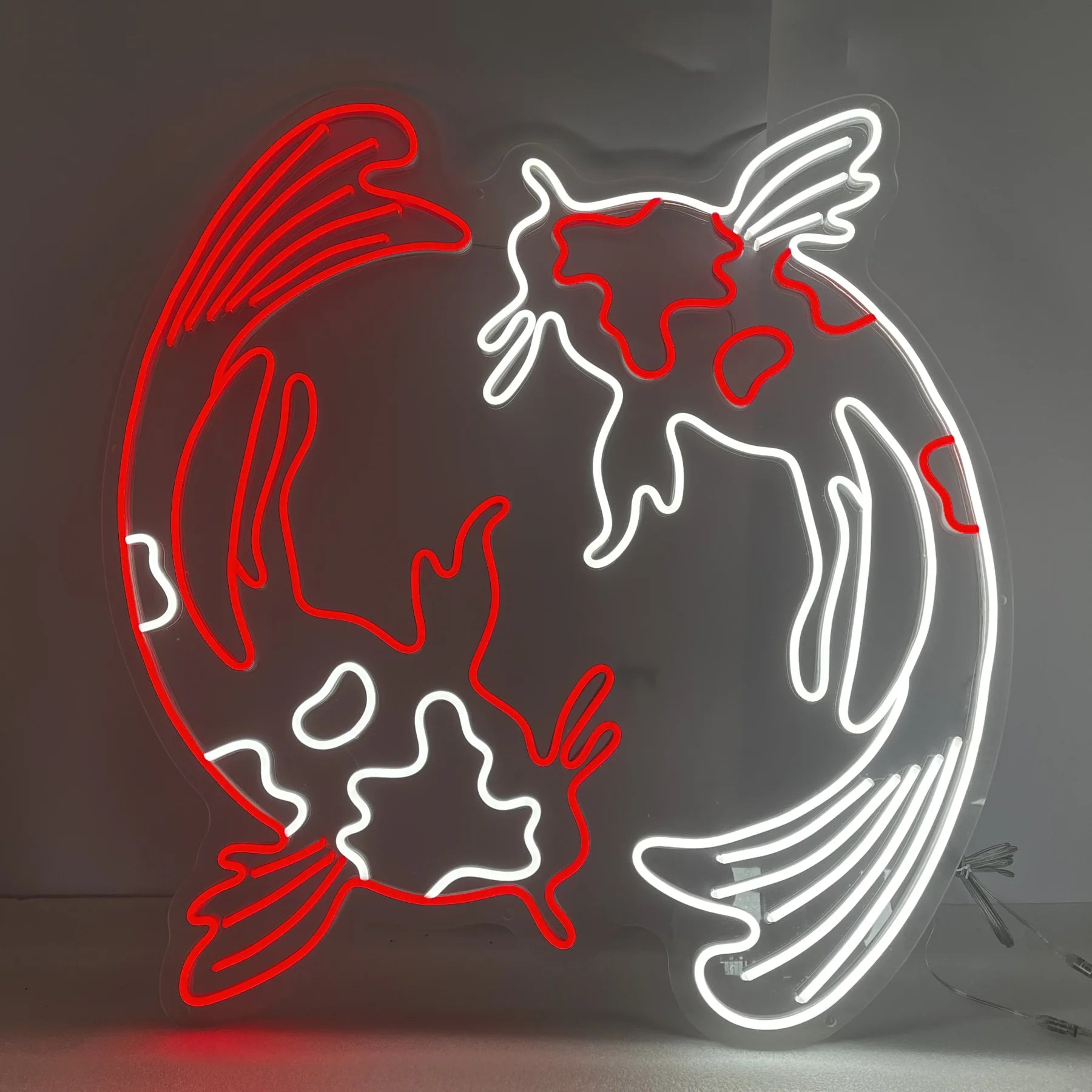 Koi Fish Yin Yang Neon Sign