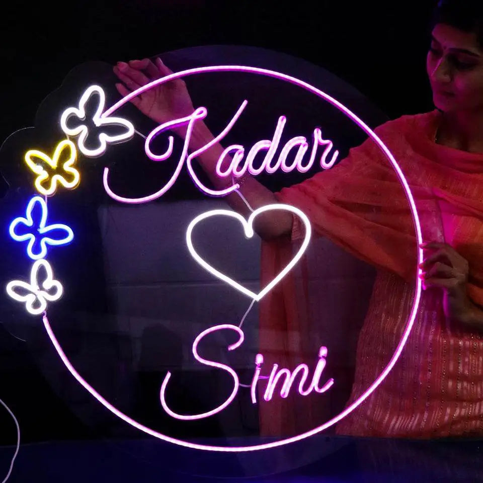 LED Couple Name Neon Sign