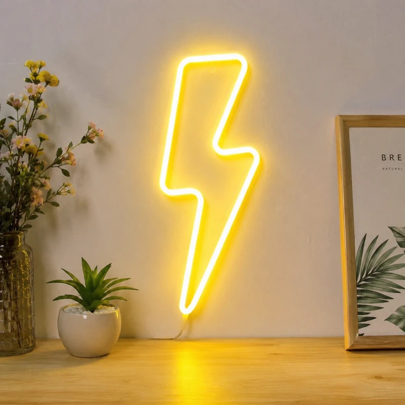 Lightning Bolt Standard Flex Silicone LED Neon Sign