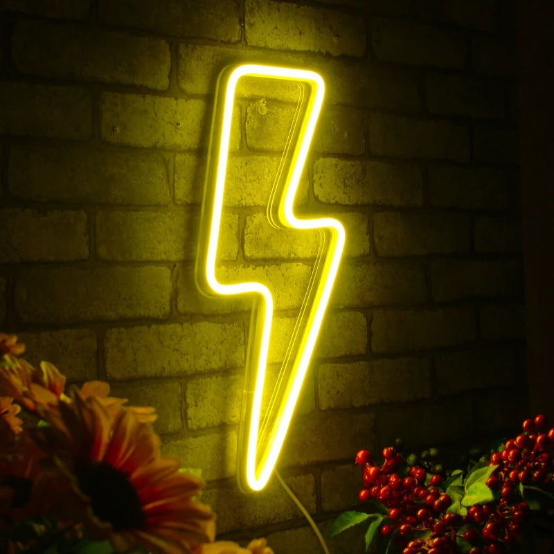 Lightning Bolt Standard Flex Silicone LED Neon Sign