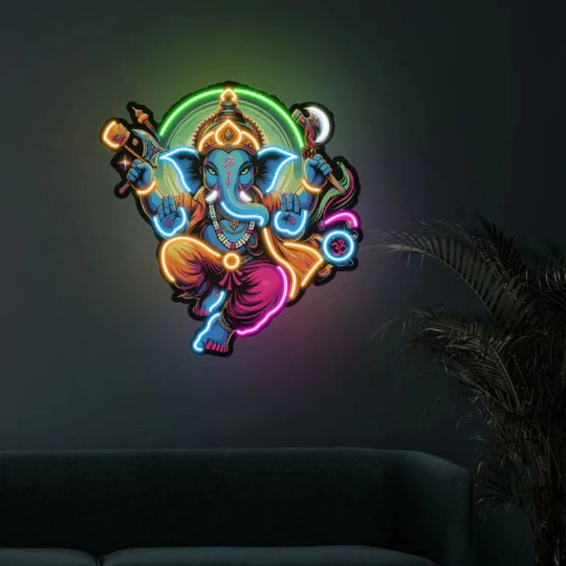 Lord Ganesha Neon Sign Artwork