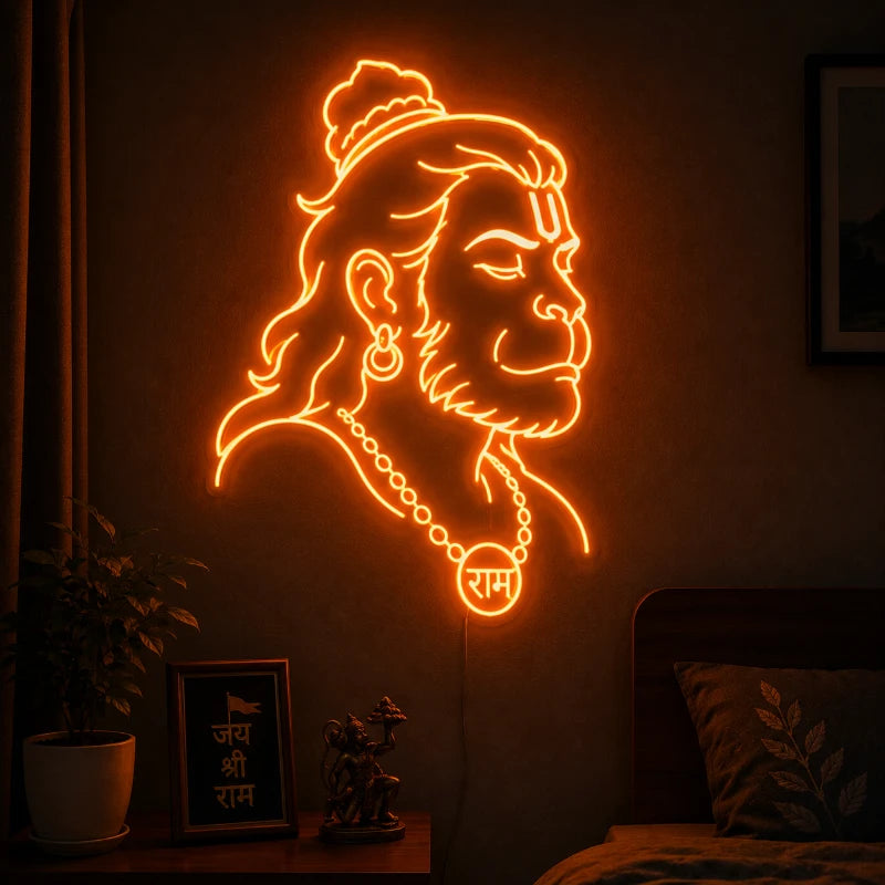Lord Hanuman Neon LED Wall Sign