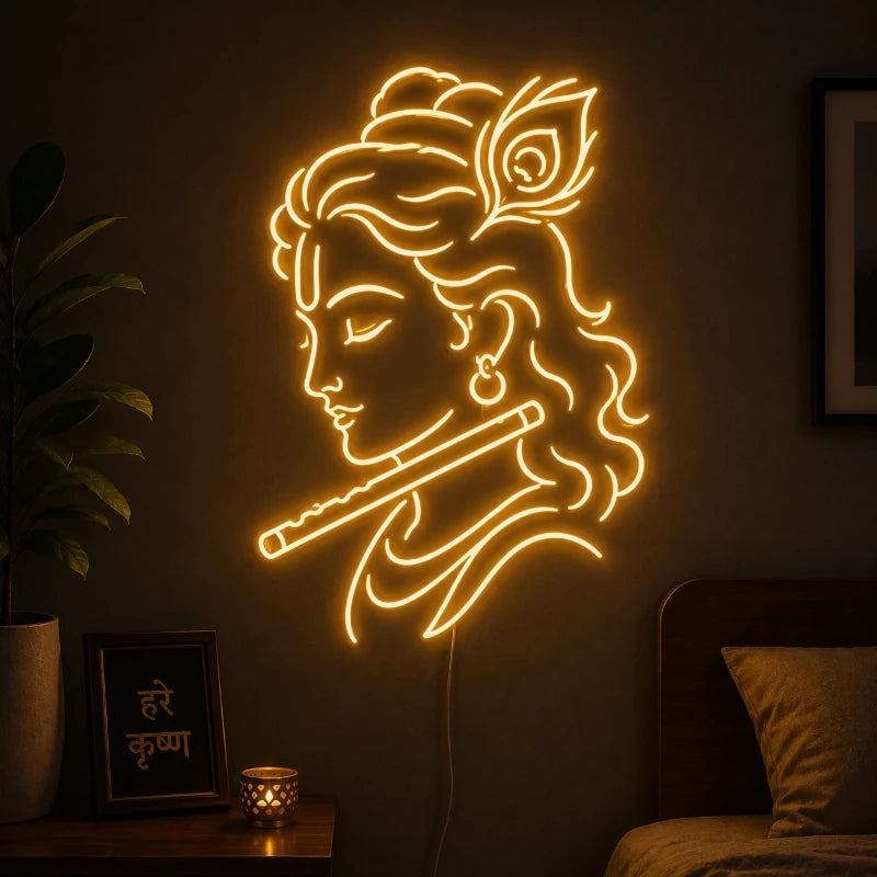 Lord Krishna Neon Light Sign