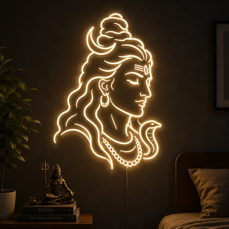 Mahadev Neon LED Wall Decor