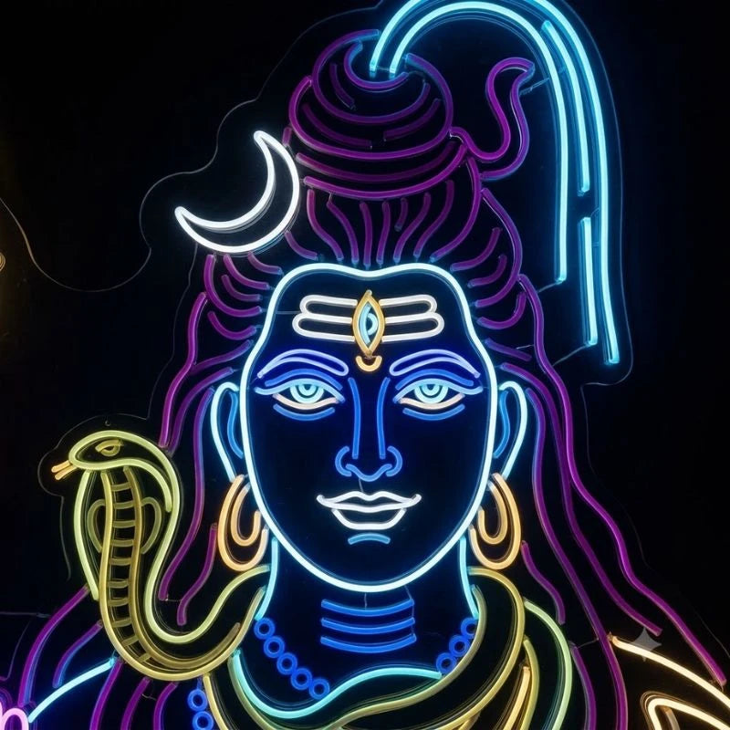 Mahadev Shiv Ji Neon LED Wall Decor