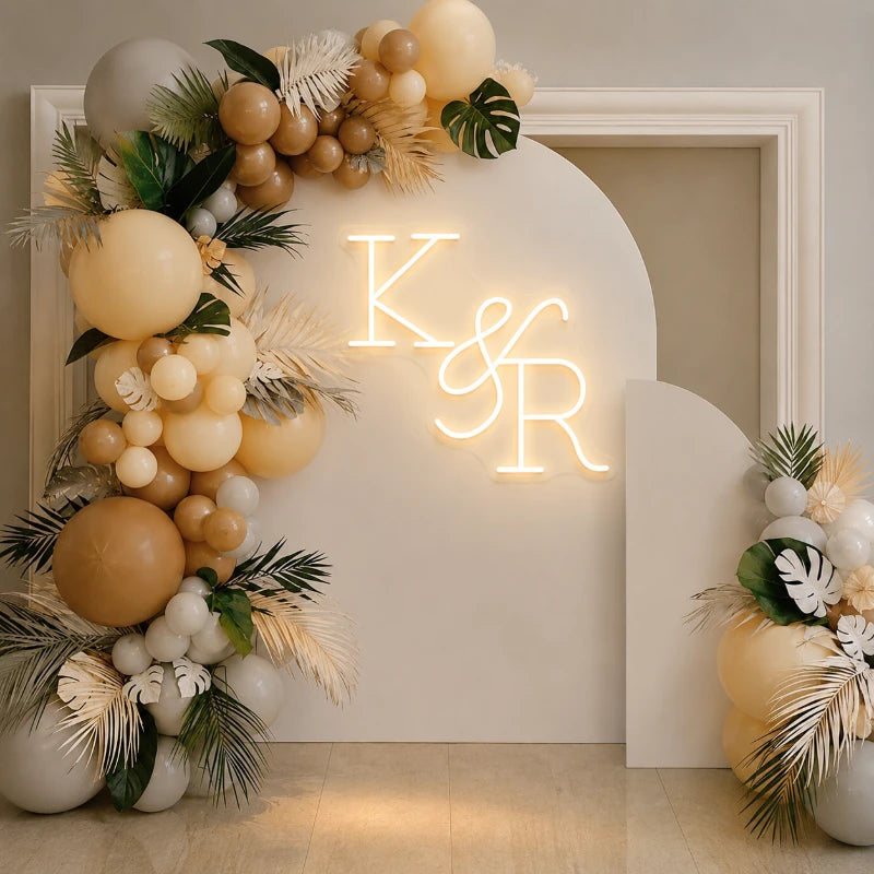 Minimalist Wedding Party Backdrop Wall Decor