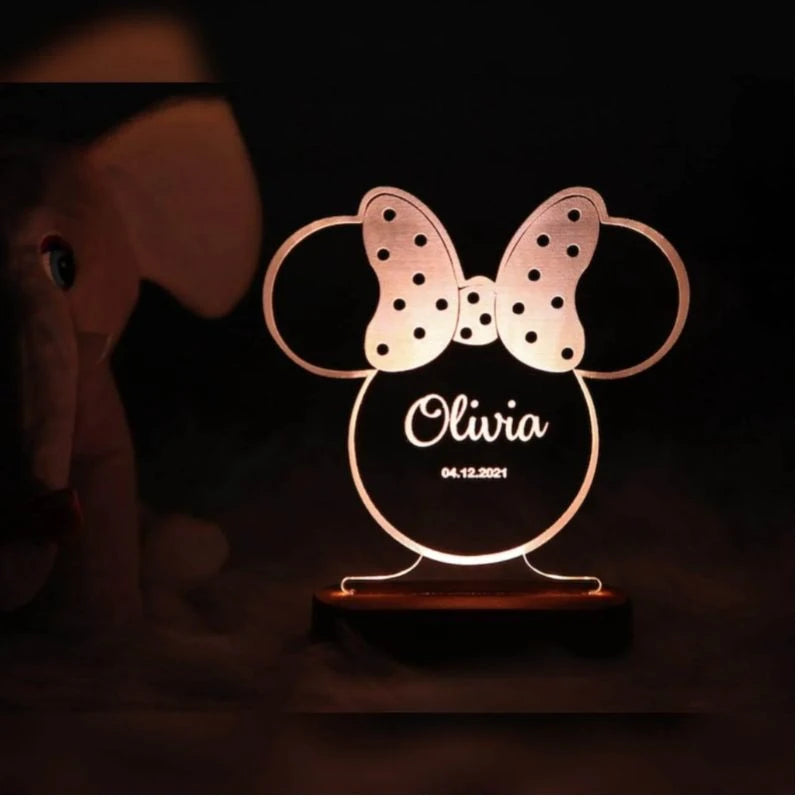 Minnie Mouse LED Night Lamp Custom Night Light For Kids