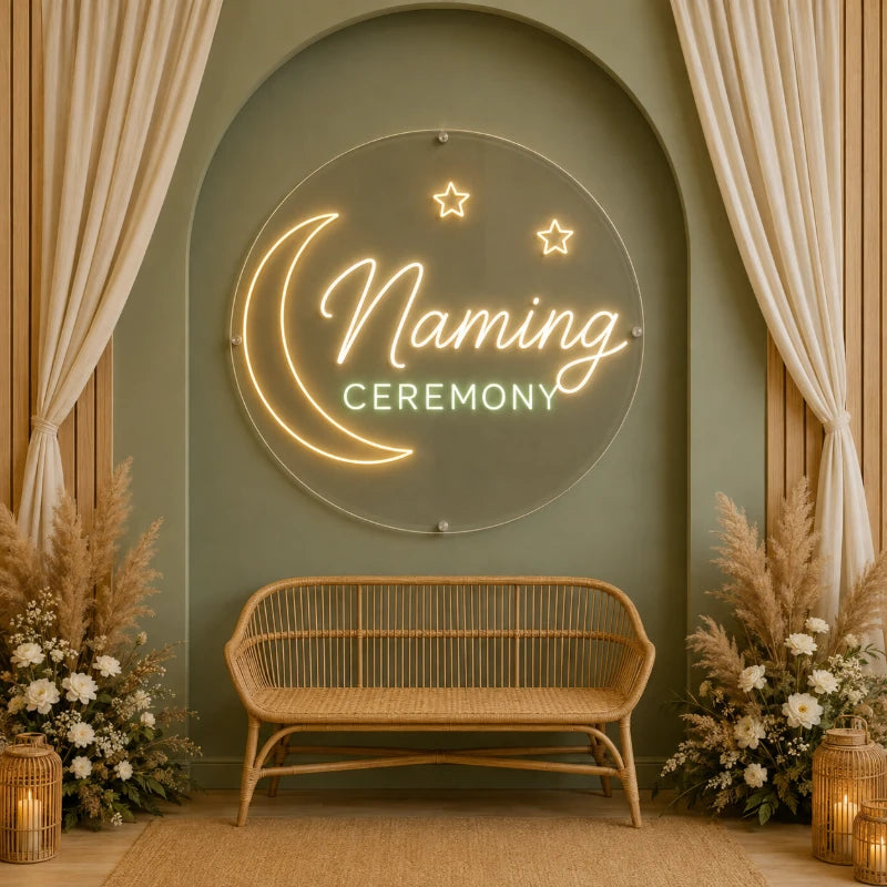 Moonlight Naming Ceremony Neon Sign