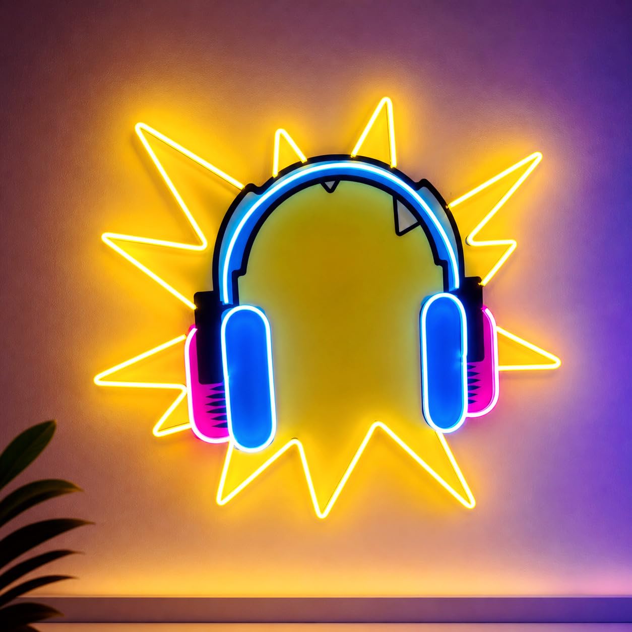 Music Headphone UV Printed LED Neon Sign