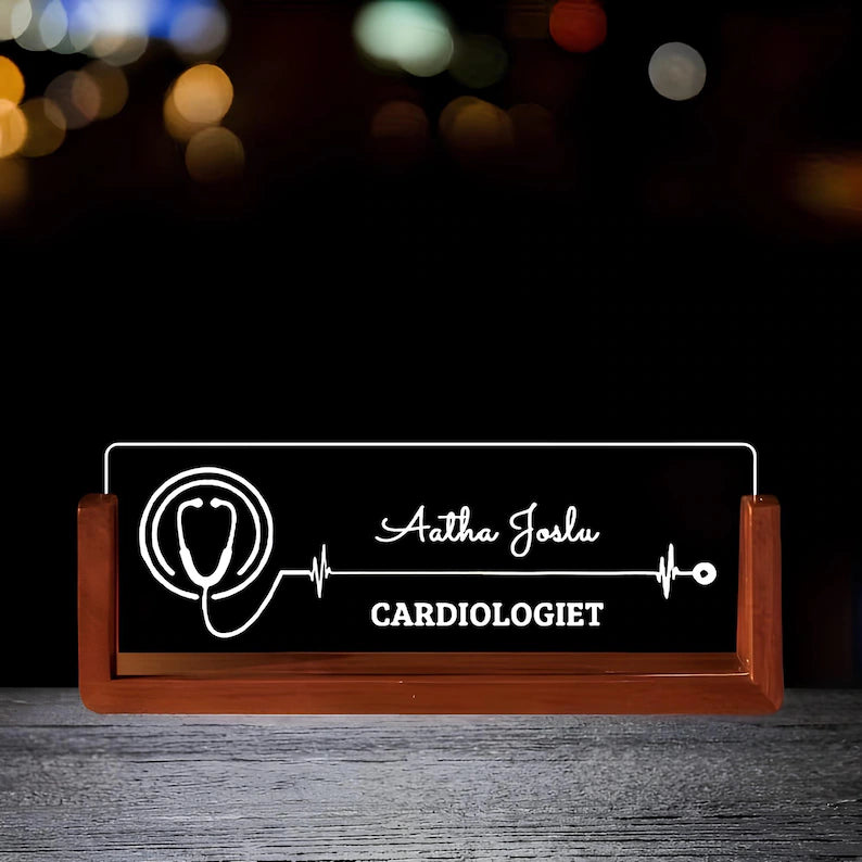 Nakhrahub Personalized LED Desk Name Plate