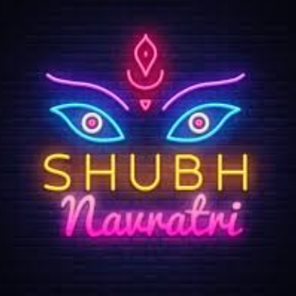 Happy Navratri  Neon Light Sign