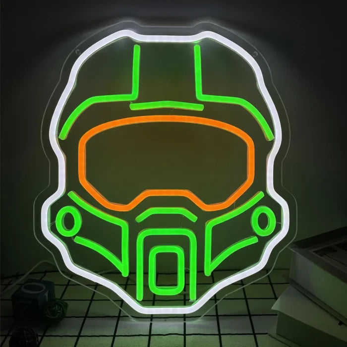 Neon Game Halo Helmet