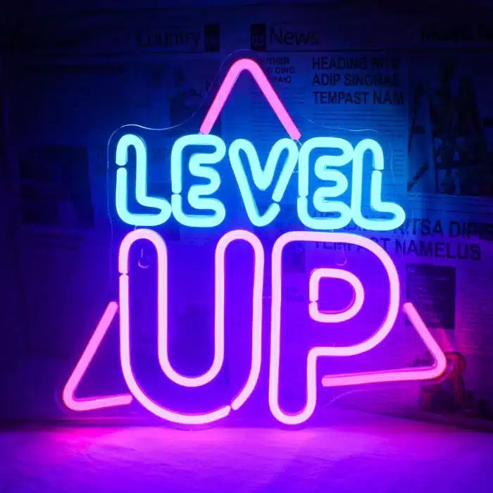 Neon Game Level Up