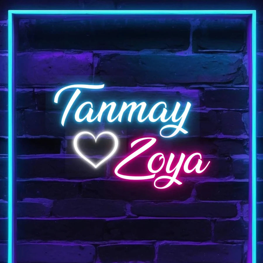 Neon Sign Board Couple Name