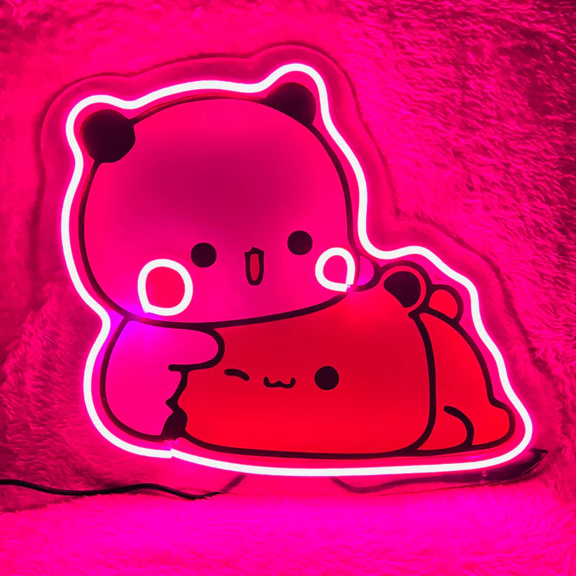 Peach & Goma Neon Design