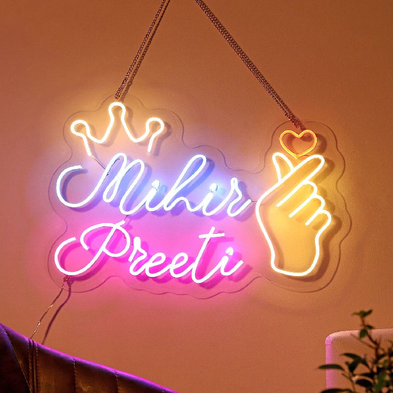 Personalized Couple Name Neon Light
