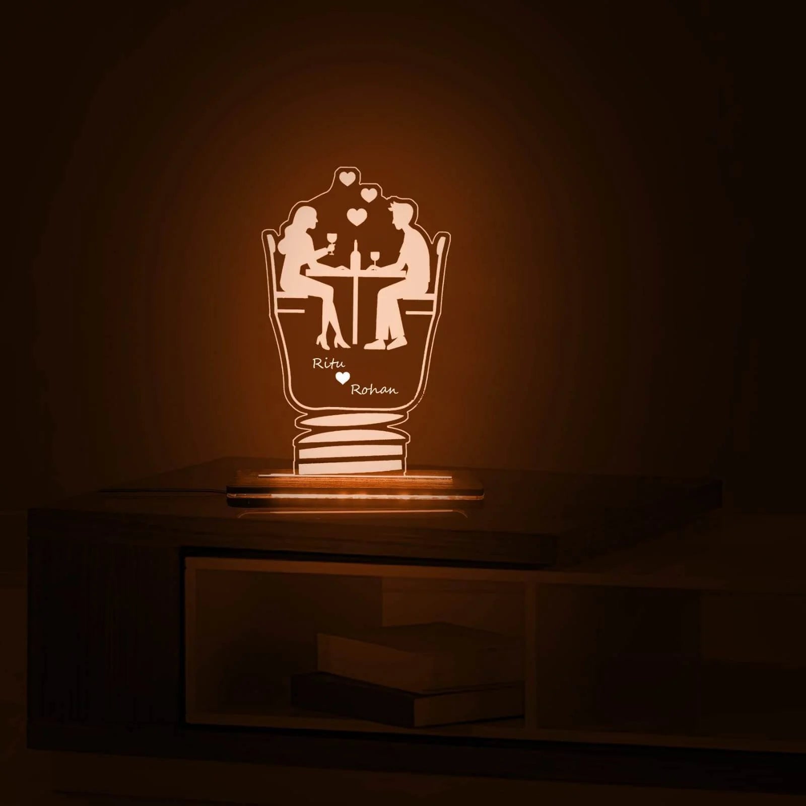 Personalized Acrylic 3D Couple Illusion LED Lamp