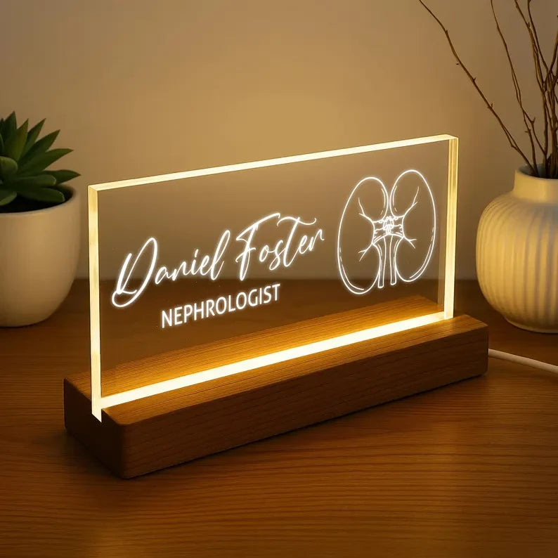 Personalized Acrylic LED Desk Sign Name