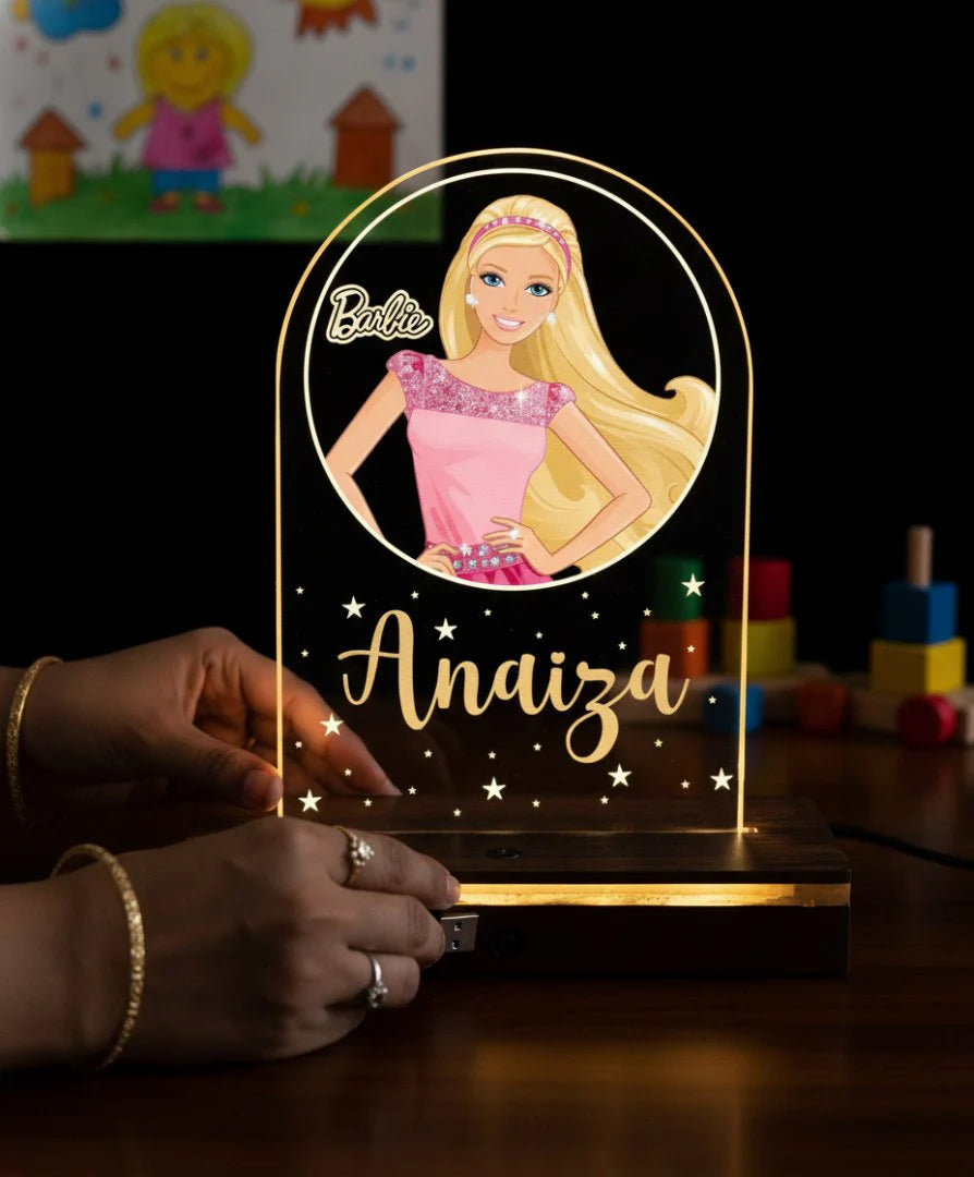 Personalized Barbie LED Table Lights