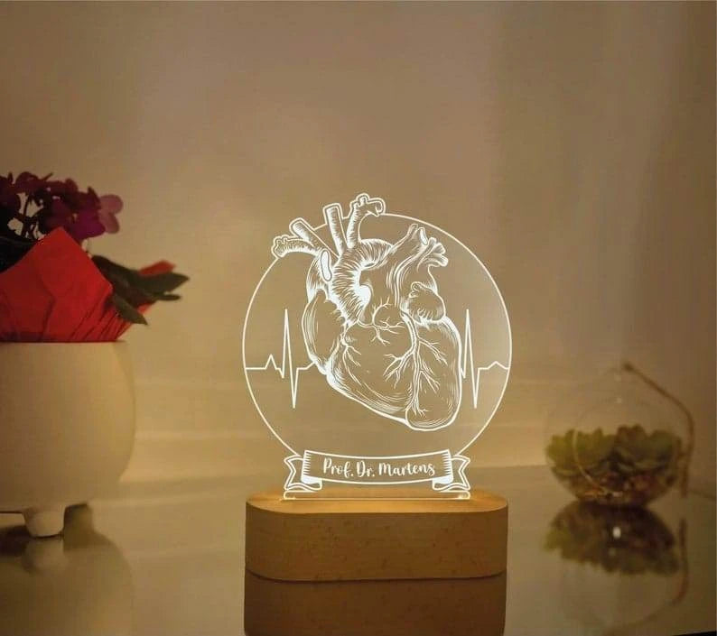 Personalized Cardiologist LED Lamp