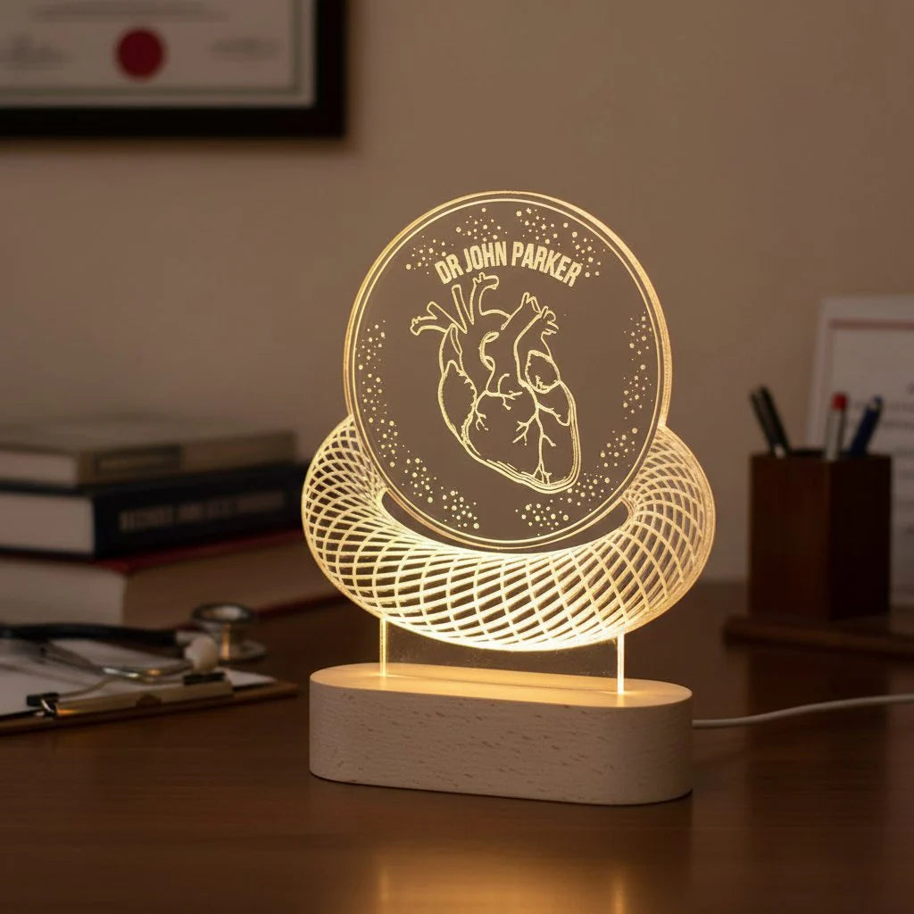 Personalized Cardiologist Night LED Light Gift