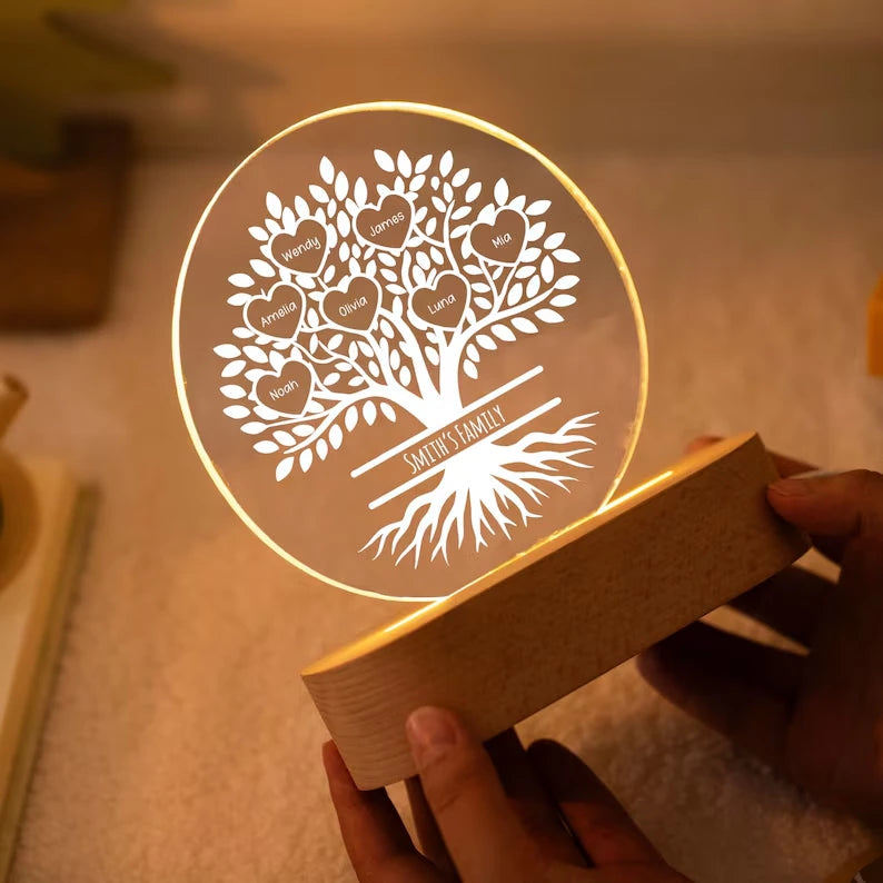 Personalized Custom Name Tree Shaped LED Neon Sign